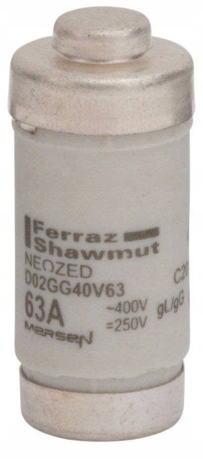 MERSEN Wkładka bezpiecznikowa D02 gG 400VAC /250VDC 63A C201873