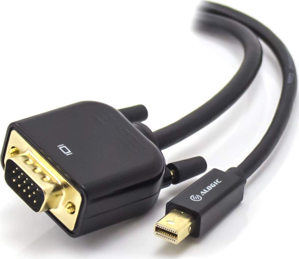 Zdjęcia - Kabel ALOGIC   DisplayPort Mini - D-Sub (VGA) 2m czarny  (MDP-VGA-02-MM)