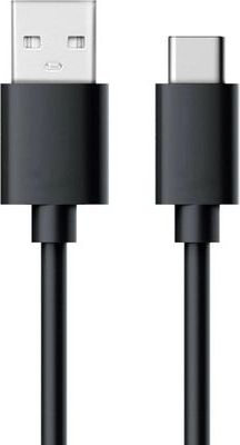 Zdjęcia - Kabel RealPower  USB  USB-A - USB-C 0.6 m Czarny  (255650)