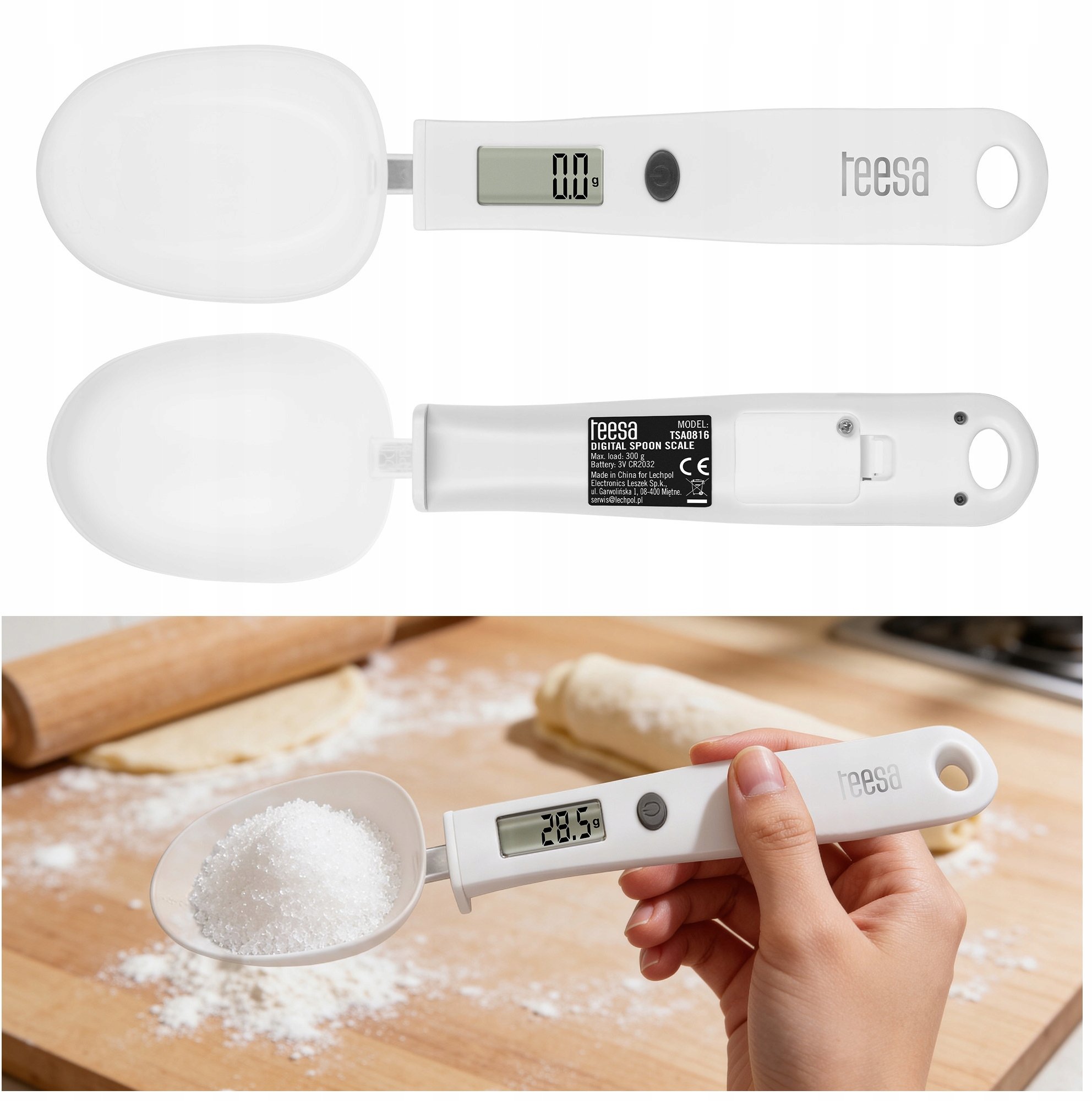 Waga kuchenna Teesa Łyżka z wagą kuchenną 0,3kg , LCD