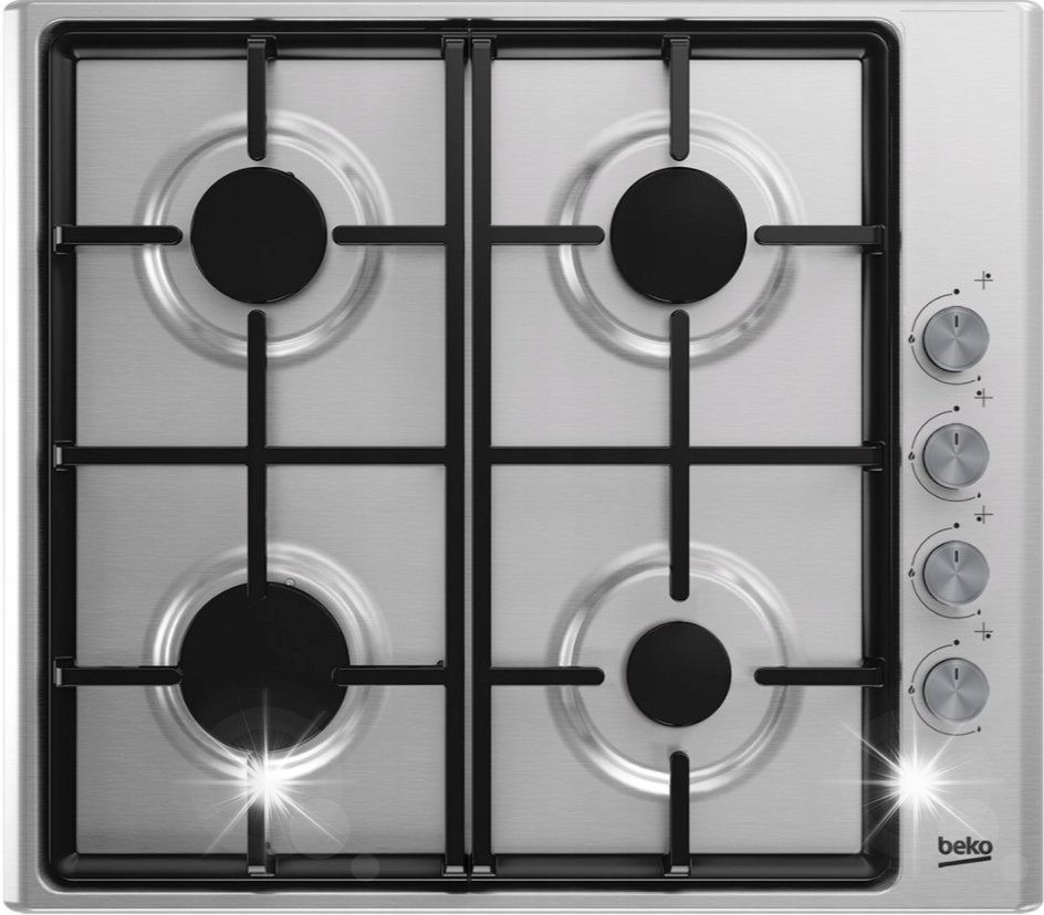 Płyta grzewcza Beko Płyta gazowa Beko HIBG 64122SX 4 Palniki Stalowa