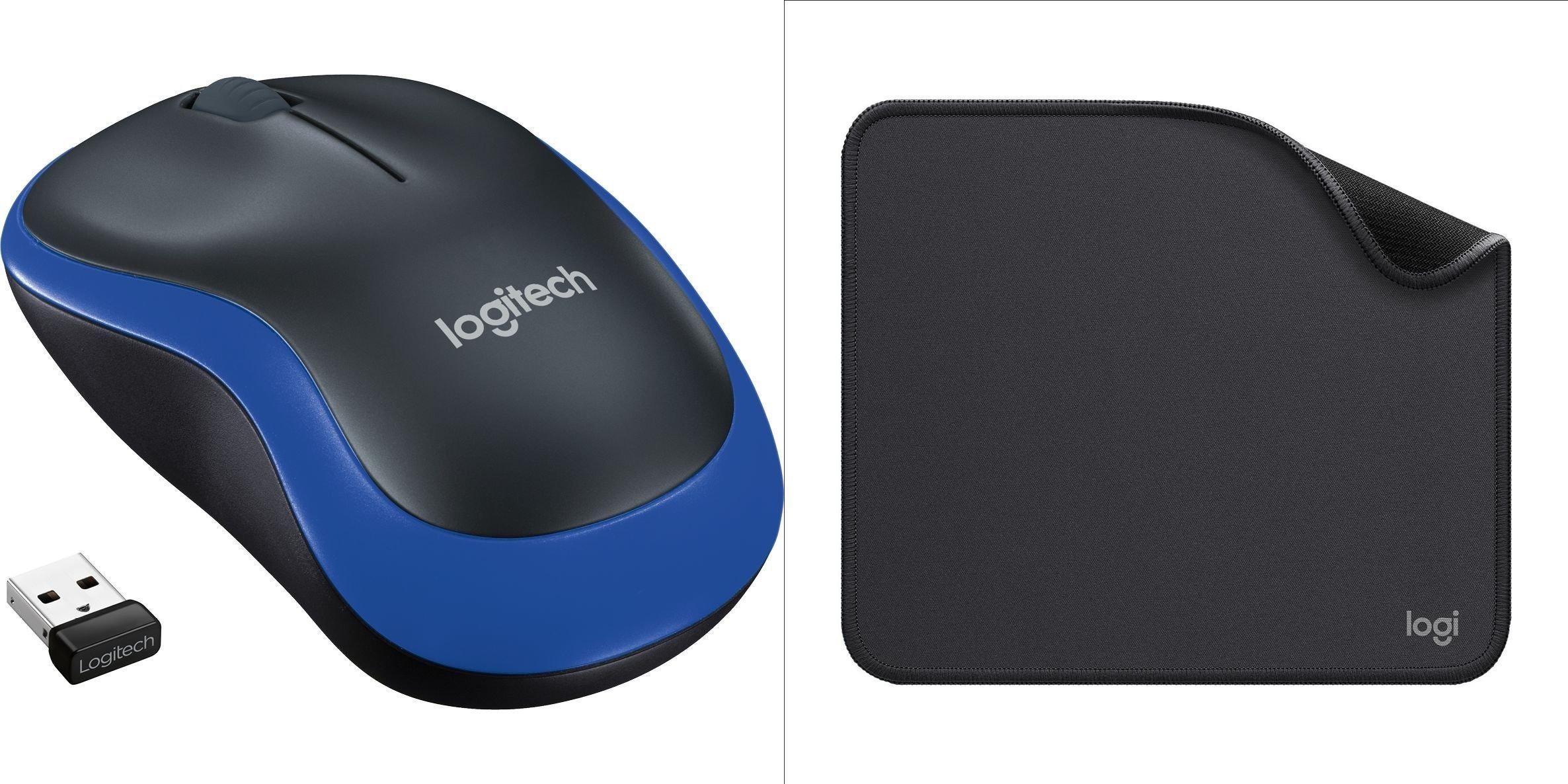 Mysz Logitech M185 Niebieska (910-002239) + Studio Series - GRAPHITE (956-000049)