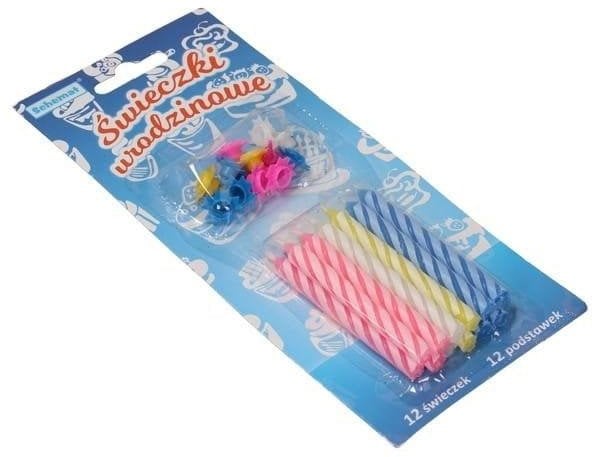 Świeczki urodzinowe premium 12szt