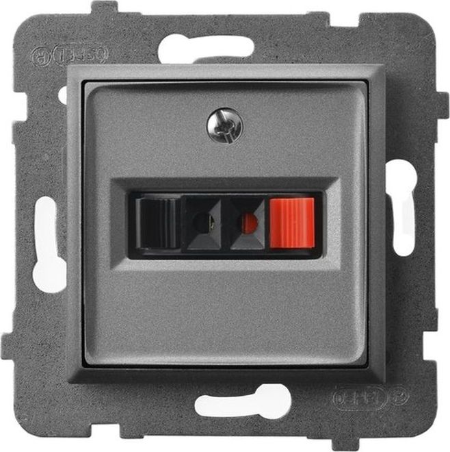 Ospel ARIA Gniazdo głośnikowe pojedyncze szary mat GG-1U/m/70