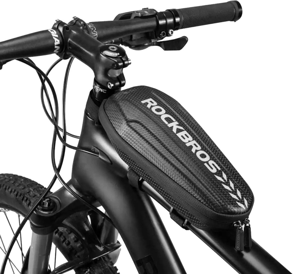 RockBros Torba wodoodporna na kierownicę lub ramę roweru hulajnogi 2 l - czarna Torba wodoodporna na...