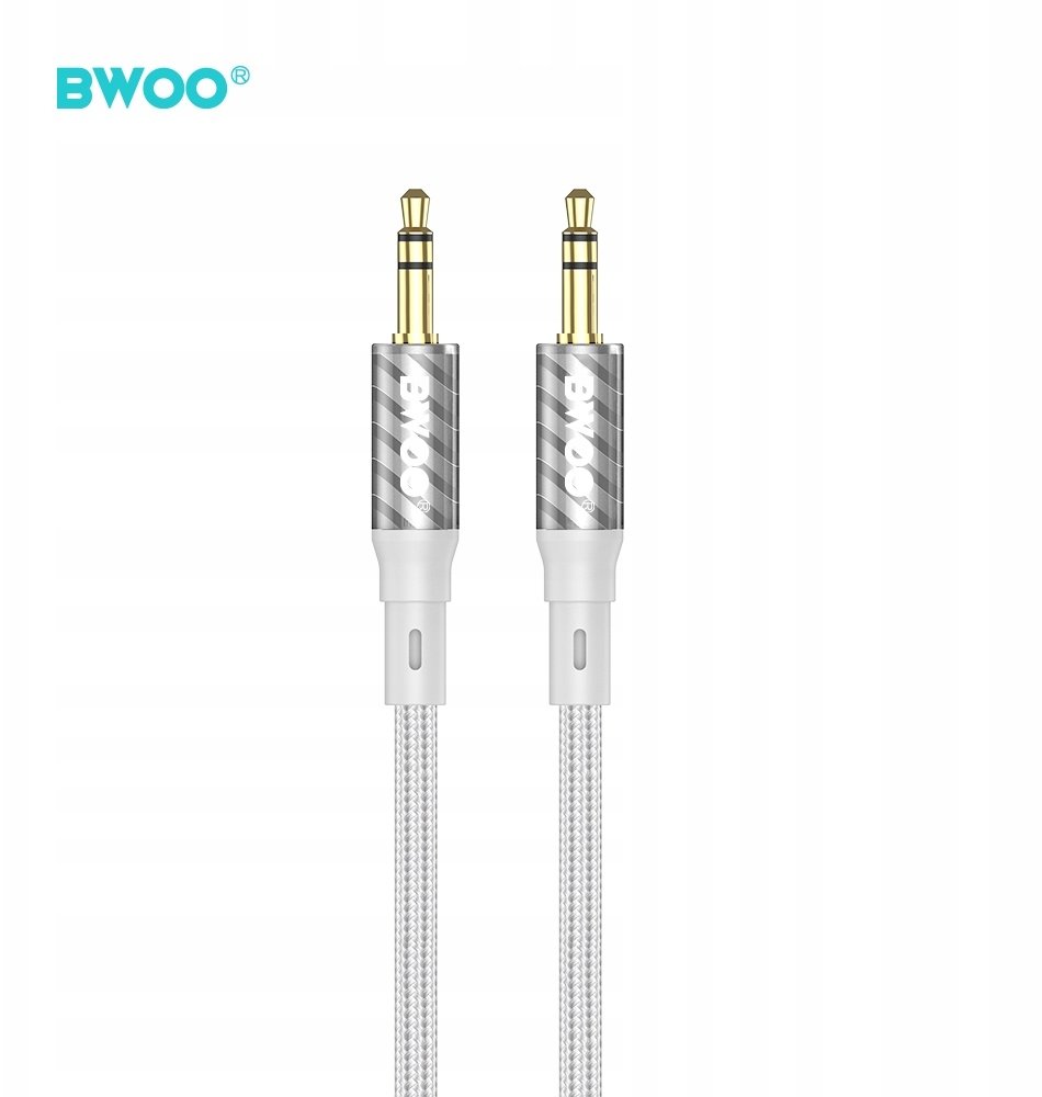 BWOO AUX075 kabel AUX jack 3.5mm - jack 3.5mm audio szary