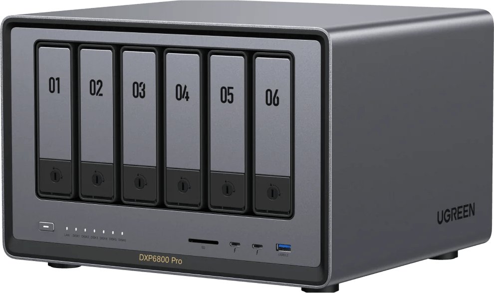 UGREEN NASync DXP6800 Pro 6-Bay NAS 0/6 SATA + 0/2 M.2 SSD, 2x 10GbE, 8GB RAM