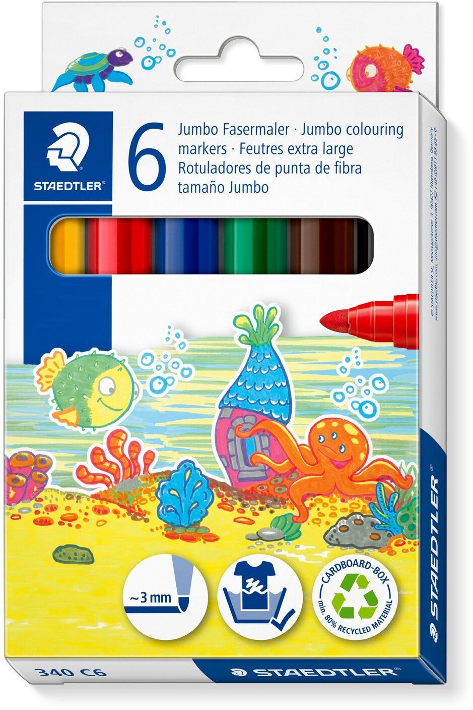 Staedtler STAEDTLER Fasermaler Noris Jumbo 6er-Set retail