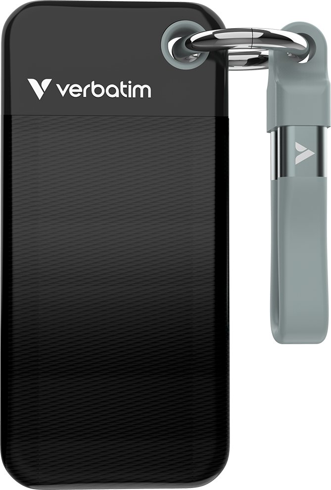 Dysk zewnętrzny SSD Verbatim Pocket SSD 128BG Black/Grey USB 3.2 Gen 2 (32432)