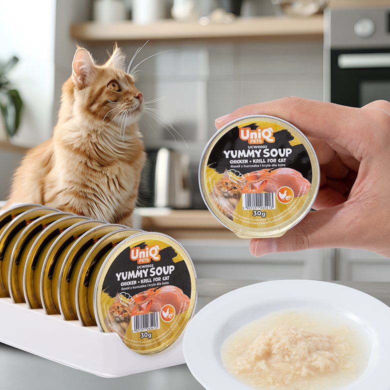 UNIQ PETS KARMA MOKRA DLA KOTA ROYAL CHICKEN rosół z kurczaka i kryla 30 g x 8 szt