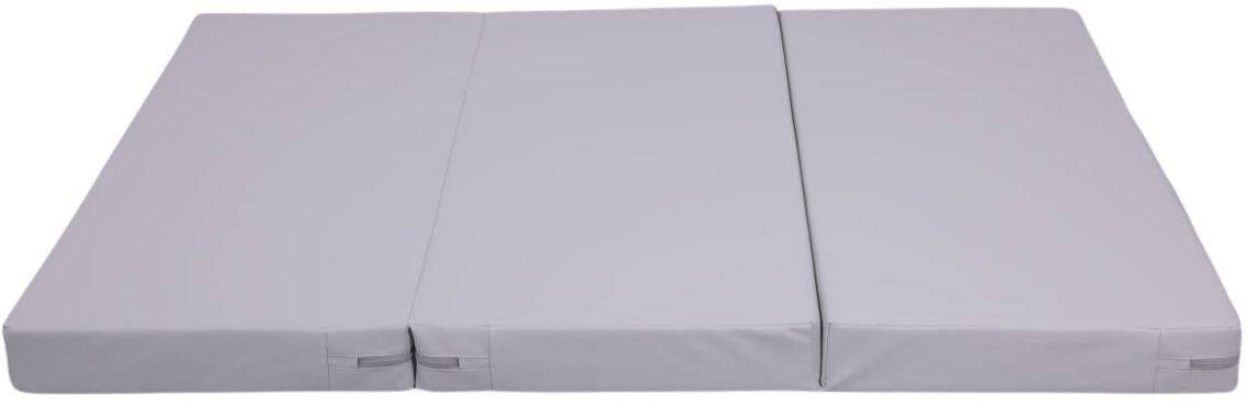 Małpiszon materac gimnastyczny Satellite PU 150x100x10 cm - trzyczęściowy szary