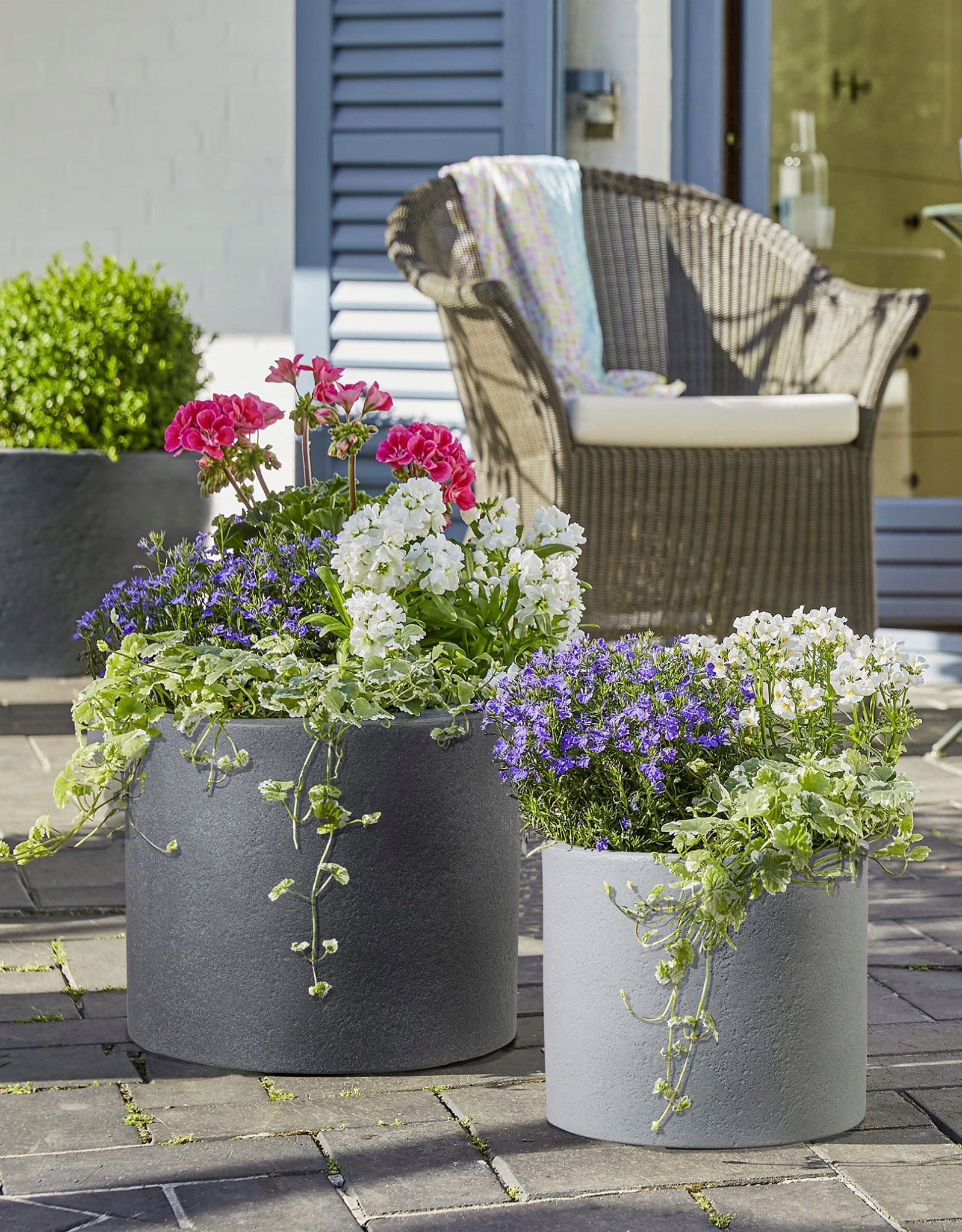 FLOWERPOT PLASTIC 130/50 STONY GREY D50