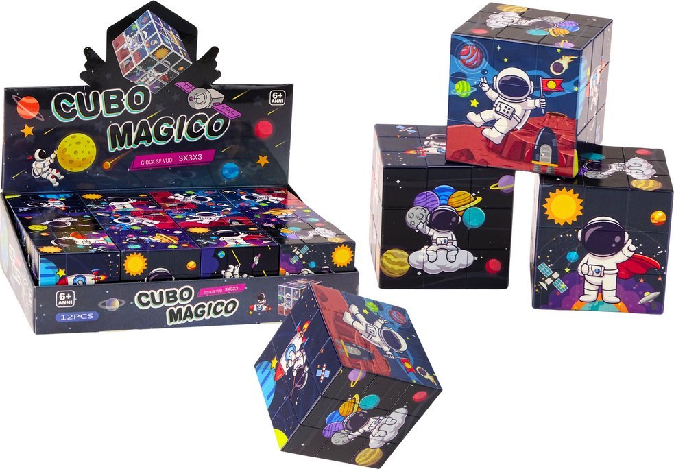 LeanToys Magiczna Kostka Układanka Edukacyjna Kosmos Puzzle Gra Logiczna