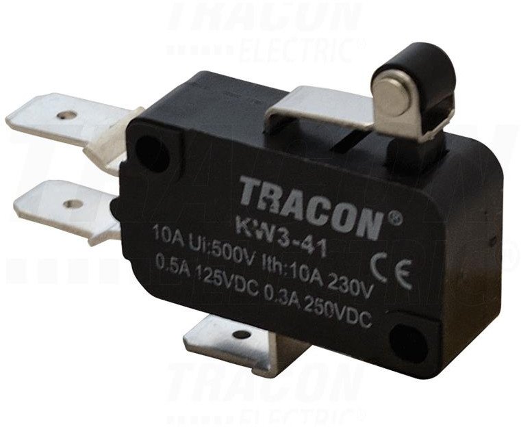 Wyłącznik krańcowy mikro z dźwignią i rolką KW3-41