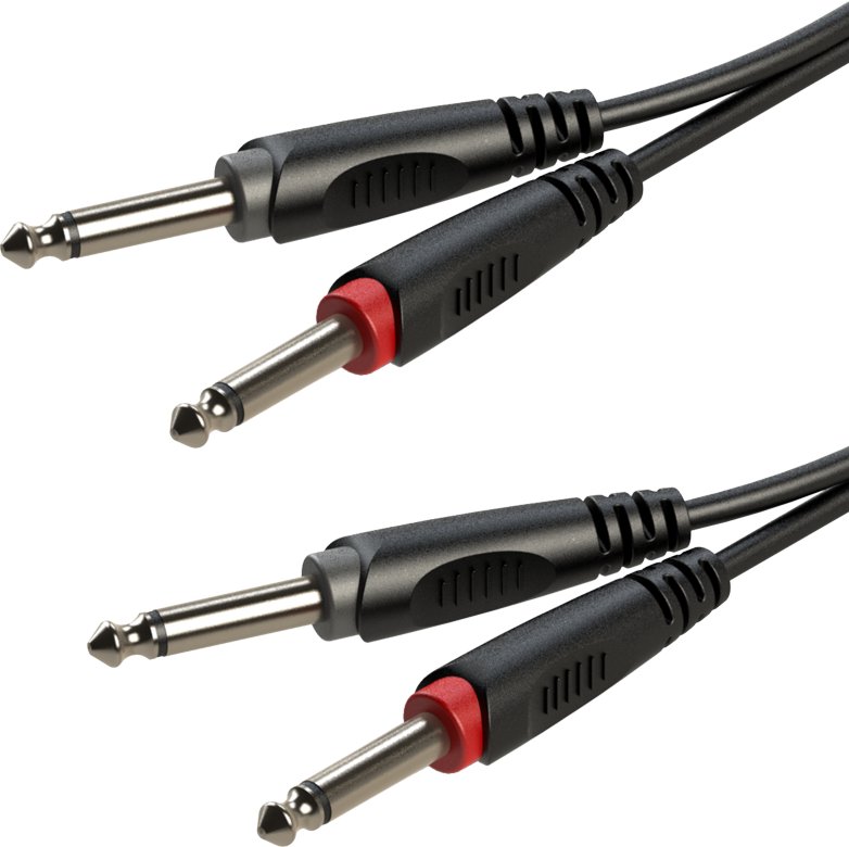 Kabel Roxtone Jack 6.3 mm - Jack 6.3 mm 1.5m czarny