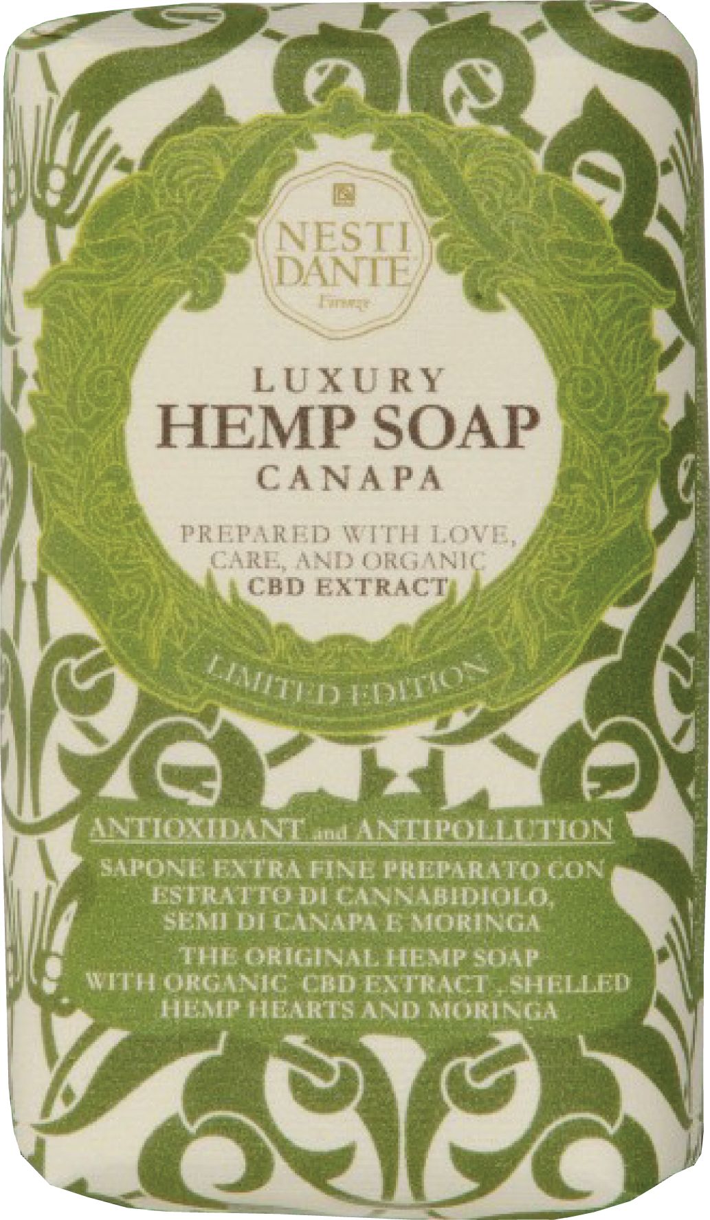 Nesti Dante NESTI DANTE naturalne mydło konopne DETOKSYKUJĄCE CBD + moringa