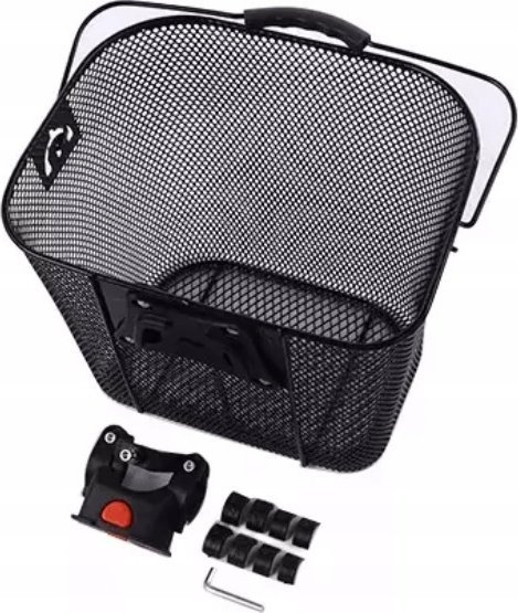 KIK Kosz rowerowy koszyk przedni metalowy click na kliknięcie