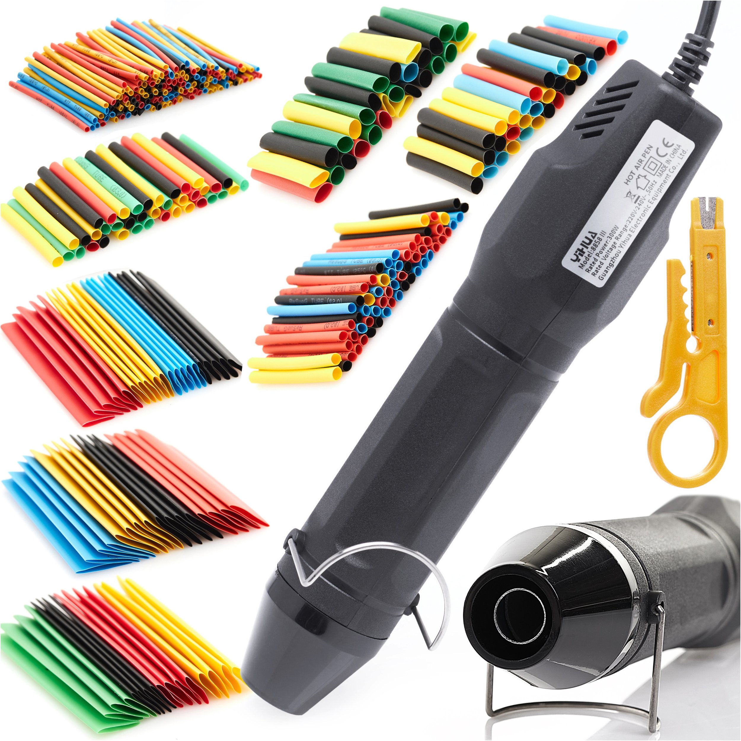 Techrebal Opalarka Yihua 8858-III + Rurki Termokurczliwe 328 + Ściągacz izolacji