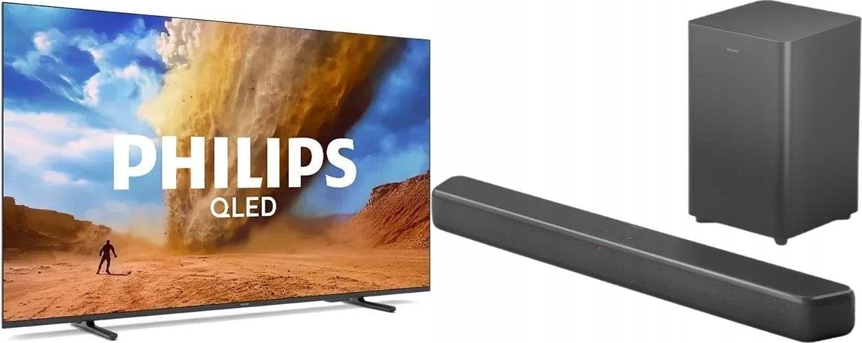 Telewizor Philips 50PUS7810/12 QLED 50'' 4K Ultra HD Titan OS + Soundbar Philips TAB5309/10