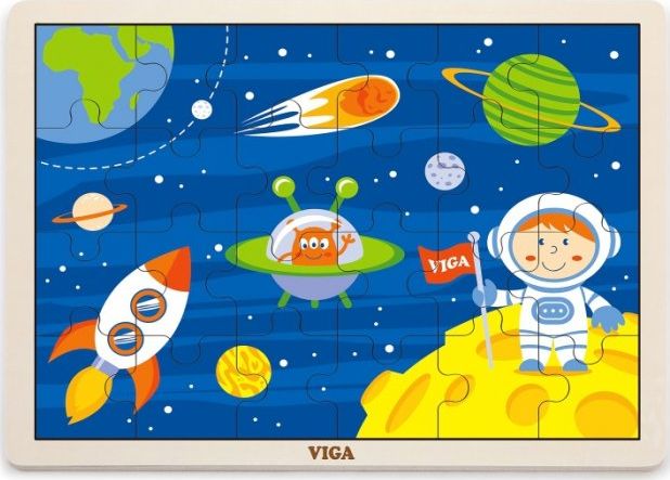 Viga Viga 51461 Puzzle na podkładce 24 elementy - kosmiczna przygoda