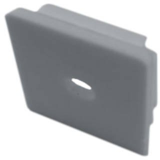 MW Lighting AL-GAMMA-SU-EC-GREY-O: AluLicht zaślepka szara do profilu AL-GAMMA-SU z otworem (5904811...