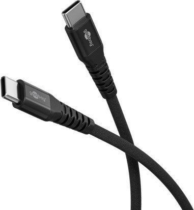 Kabel USB Goobay USB-C - USB-C 0.5 m Czarny (RB73952)