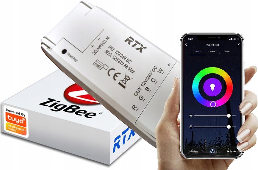 RTX Sterownik Kontroler Led 8a Rgb Cw Zigbee Tuya