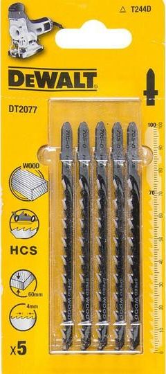 Dewalt brzeszczoty do cięcia drewna i laminatu, długość 100mm, 5 sztuk (DT2077-QZ)