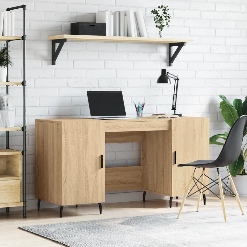 Фото - Офісний стіл VidaXL Biurko  Biurko, dąb sonoma, 140x50x75 cm, materiał drewnopochodny 