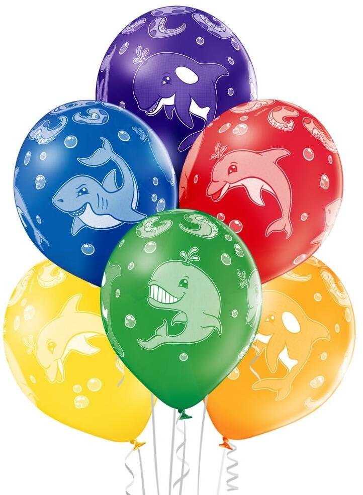 Aliga Balony zwierzęta morskie 30cm 6szt