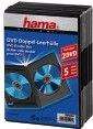 Hama Pudełka na płyty DVD Double Box 5szt Czarne (512940000)