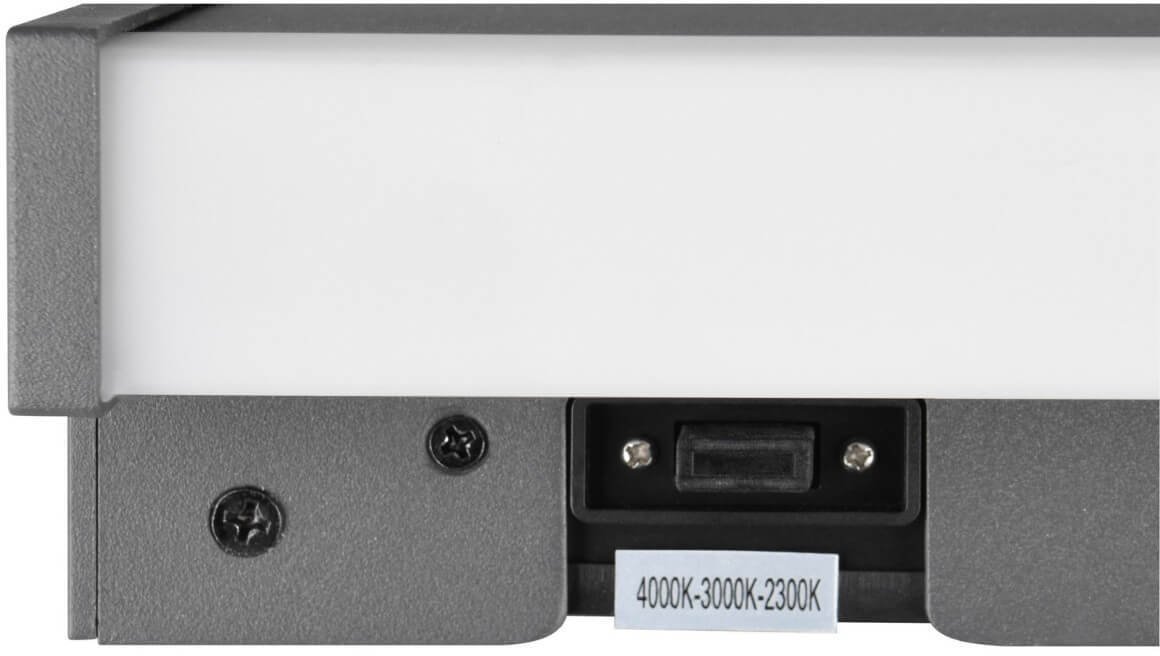 Kinkiet Trio Kinkiet balkonowy Dawson 246360142 LED 8W 2300-4000K IP54 antracyt