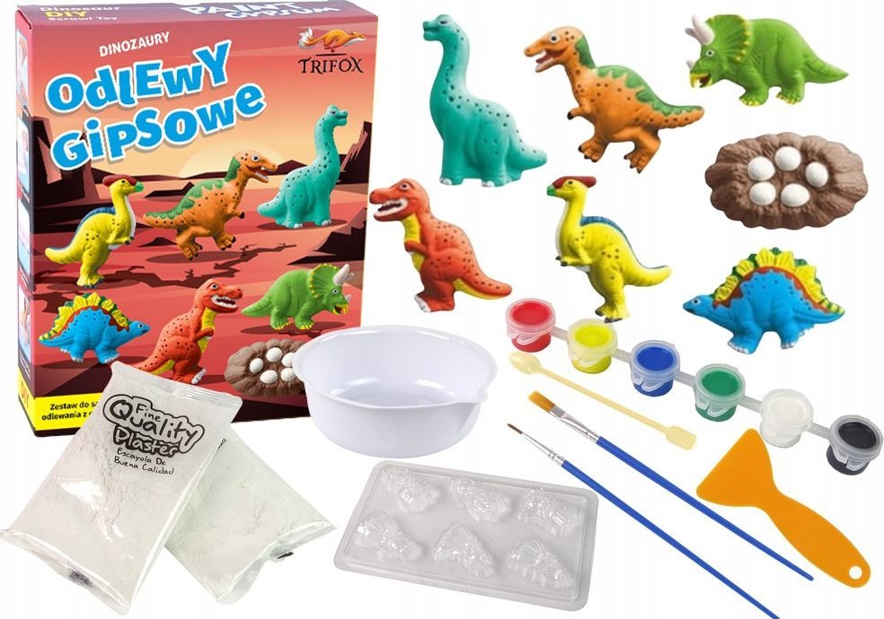 DINOZAURY ZESTAW DO ODLEWANIA Z GIPSU
