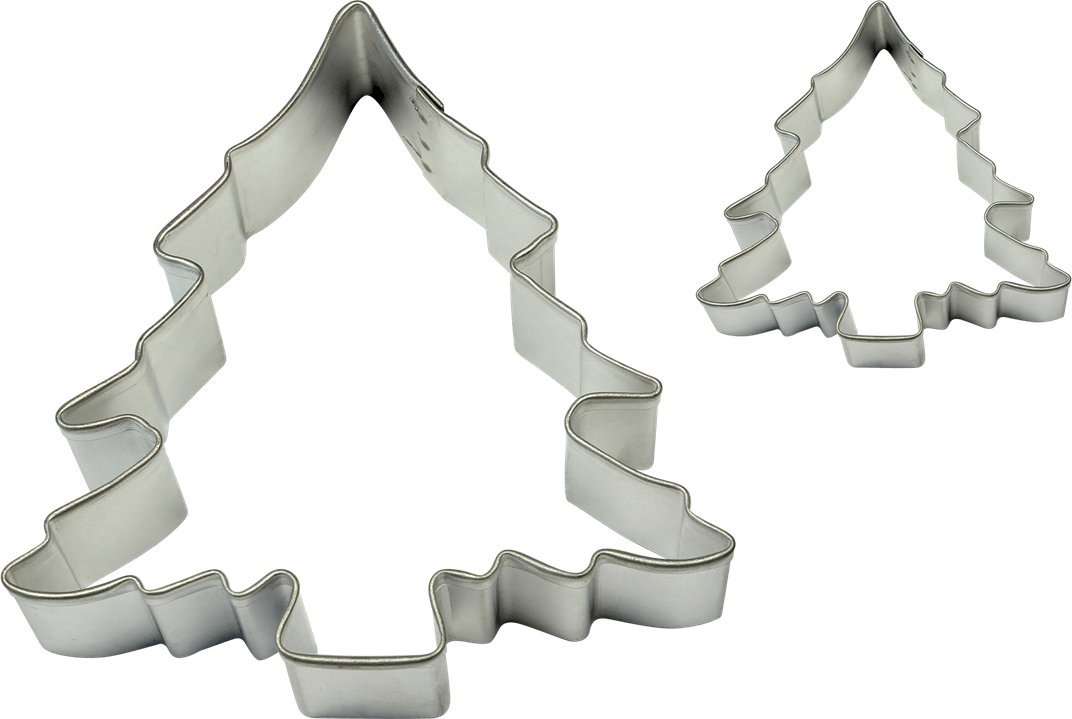 Springos Foremki do ciastek choinka 9,2 i 4,3 cm zestaw 2 szt. metalowe PME