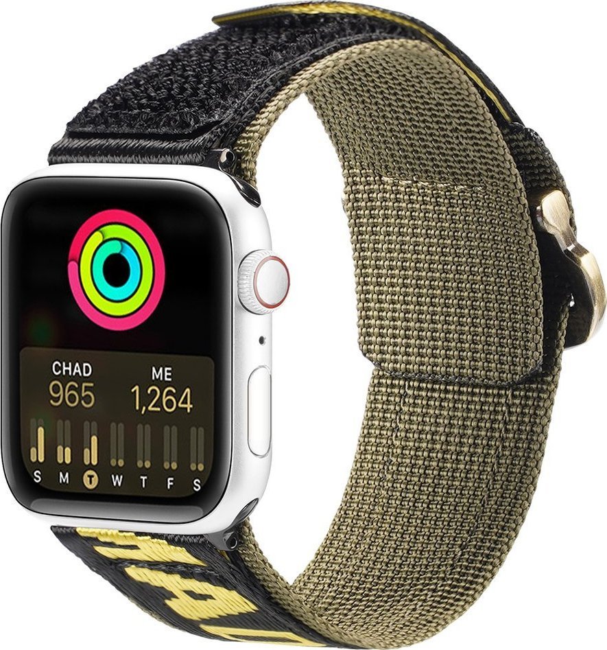 Dux Ducis Dux Ducis Strap (Outdoor Version) pasek Apple Watch Ultra, SE, 8, 7, 6, 5, 4, 3, 2, 1 (49, 45, 44, 42 mm) nylonowa opaska bransoleta żółto
