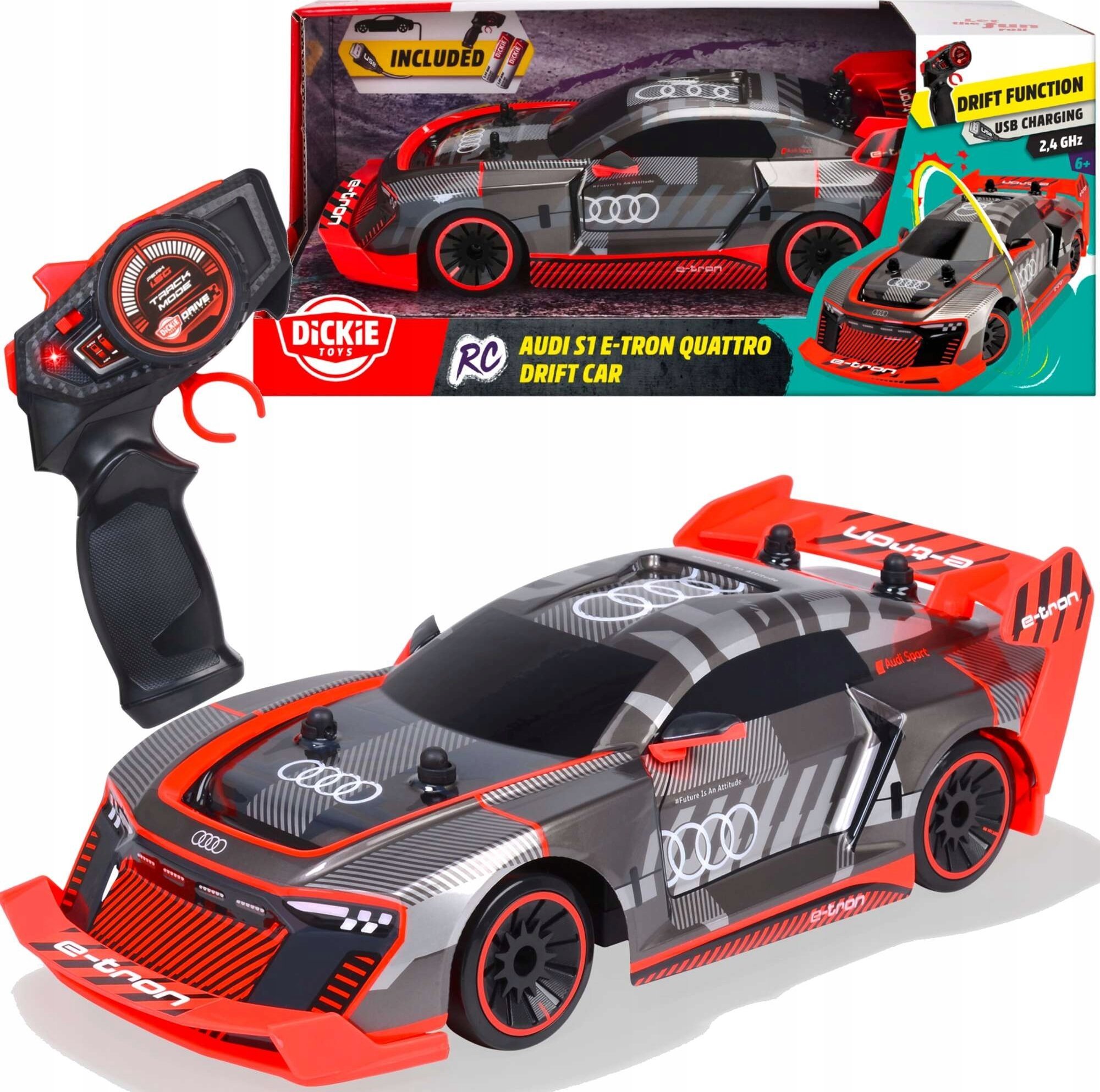 Dickie Dickie RC Audi S1 E-Tron Quattro 2,4 GHz, 1:16 201106011