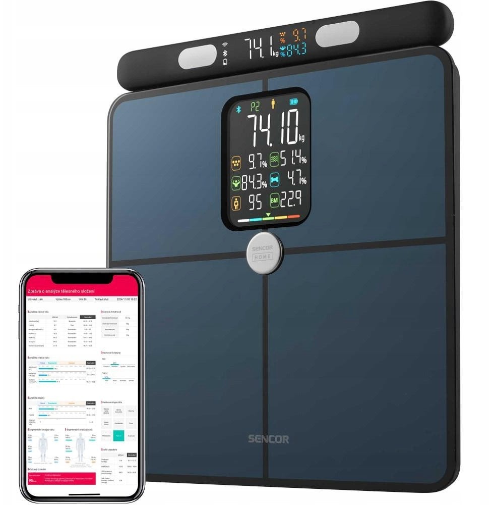 Waga łazienkowa Sencor SBS 9102BK Waga Fitness Bluetooth
