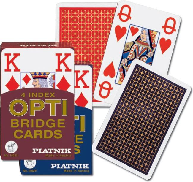 Piatnik Karty brydż - 4 Index OPTI Bridge Cards - (77139)