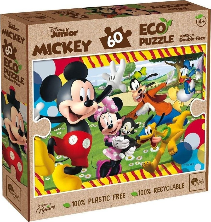 Lisciani LISCIANI DISNEY PUZZLE EKO* DWUSTRONNE MYSZKA MIKI 60 EL.