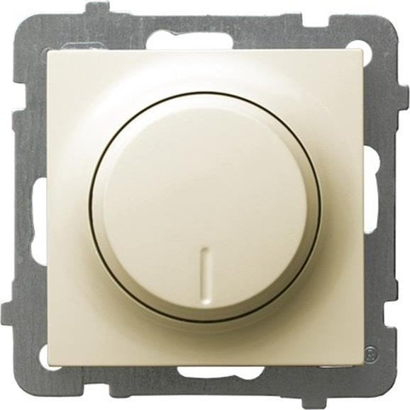 Ospel Ściemniacz przyciskowo-obrotowy Ospel As ŁP-8GL2/m/27 uniwersalny do LED 0-100W do żarówek i halogenów 10-250W ecru