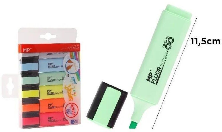 Donau Zakreślacz fluorescencyjny pastel 6szt