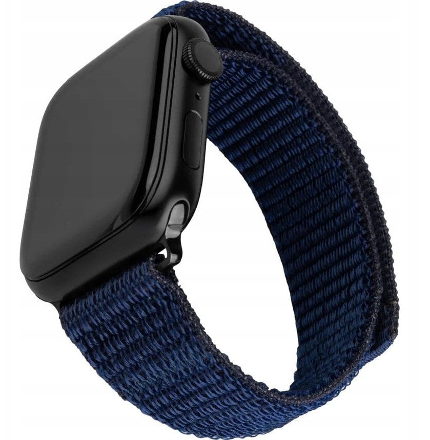 Fixed | Sporty Strap for Apple Watch 42/44/45mm | 160-210 mm | Dark blue | Nylon