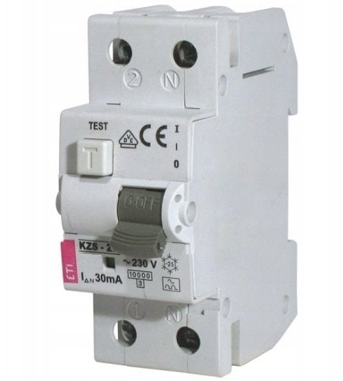 Eti-Polam Wyłącznik RCD 2P 10A C 0,03A typ A KZS-2M 002173222