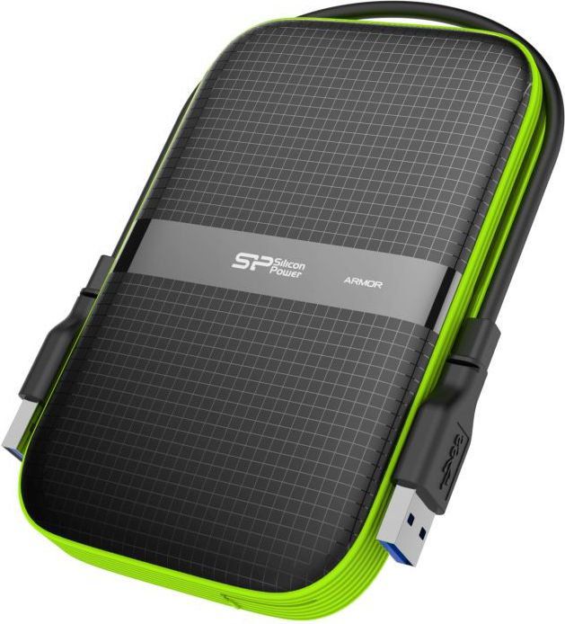 Dysk zewnętrzny HDD Silicon Power Armor A60 4TB Czarno-zielony (SP040TBPHDA60S3K)