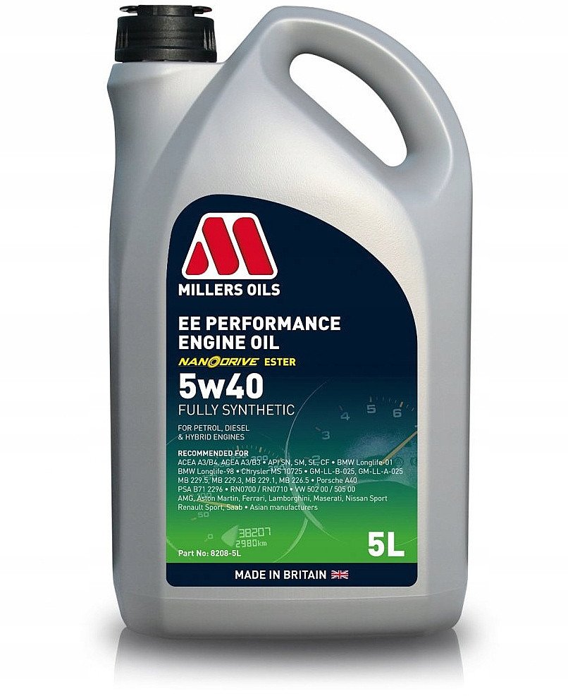Millers 8208-5L Oils EE Performance 5w40 5L
