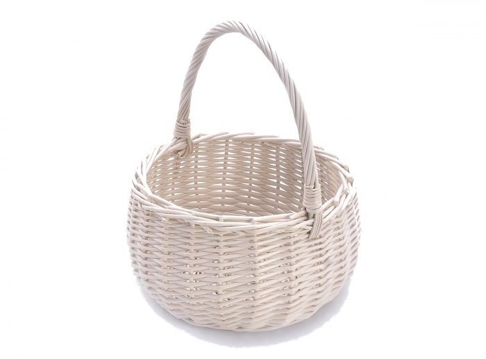 Koszyczek Wielkanocny Bolerek biały 10cm