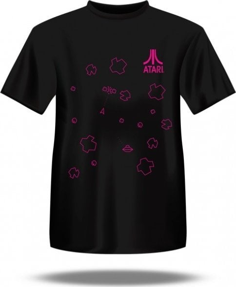 4f Koszulka męska ATARI z asteroidami / Czarna / L