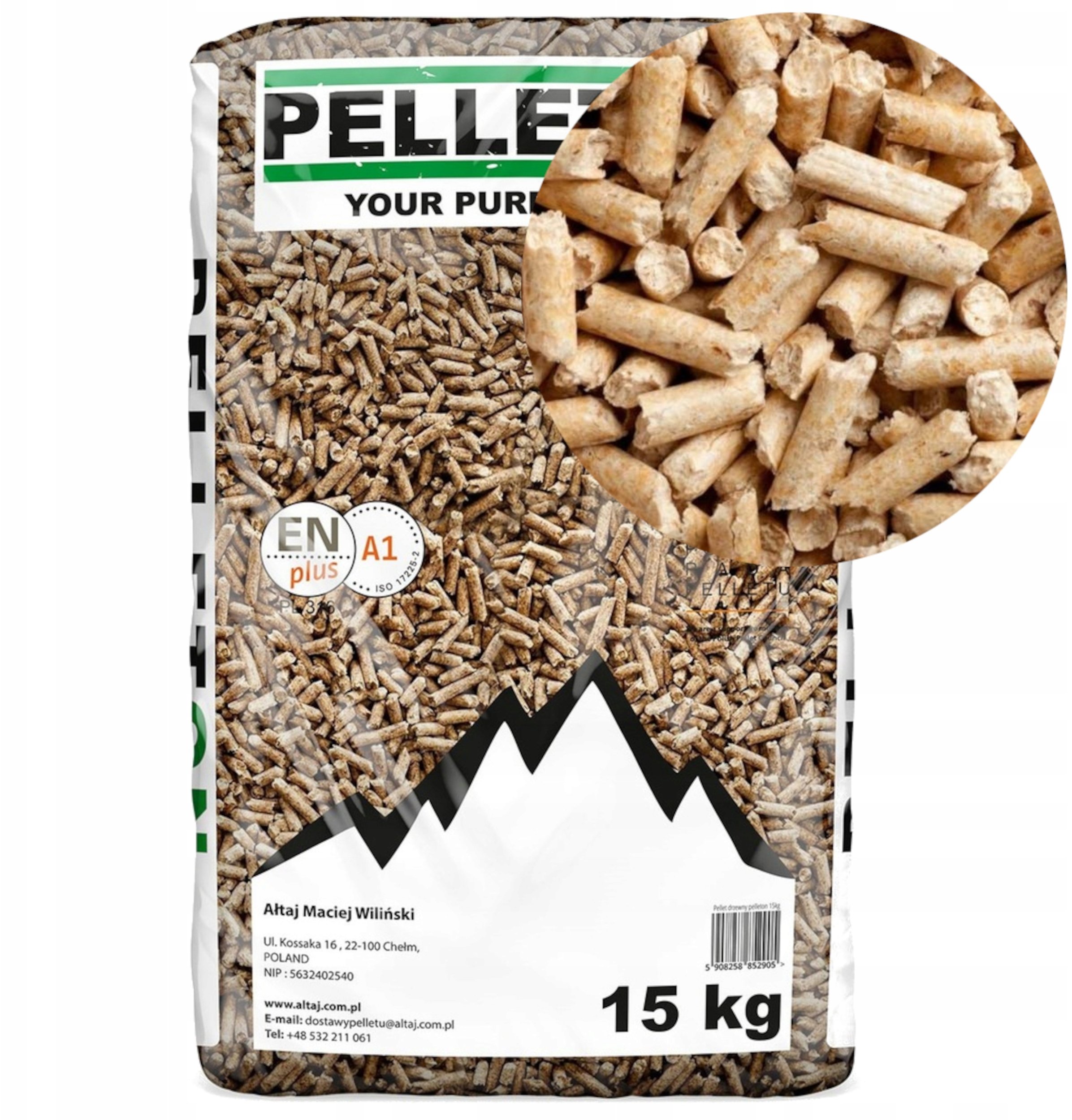 PSB Pellet drewna Pelleton A1 EN Plus 15kg 6mm