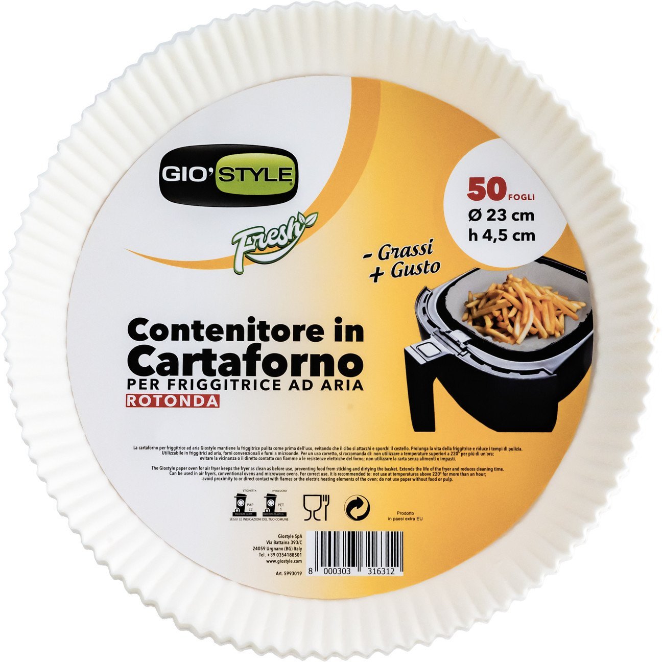 ExtraLink Cepampapira tacki 50 gab.O23cm Air Fryer aerogrill 8000303316312