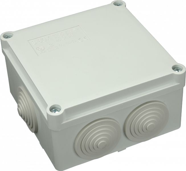 Pawbol Puszka natynkowa hermetyczna 10 dławików IP56 szara 190 x 140 x 70mm (S-BOX 406)